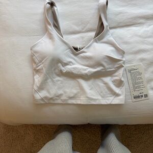 lululemon athletica White Align Tank - Cropped Nulu Fabric